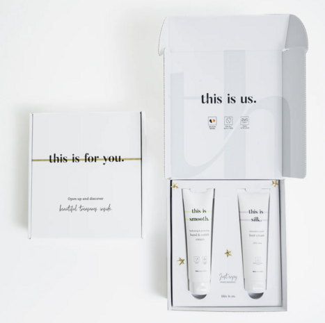 Cadeauset 'this is us.'  | hand & cuticle cream (150ml) + foot cream (150ml)