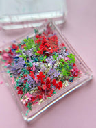 MD - Dried flowers  Green/Blue/Red