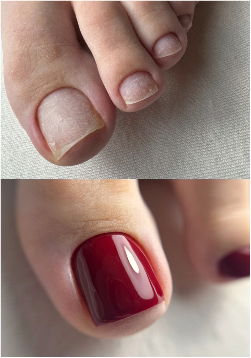 Gelpolish op tenen & Soft Pedi