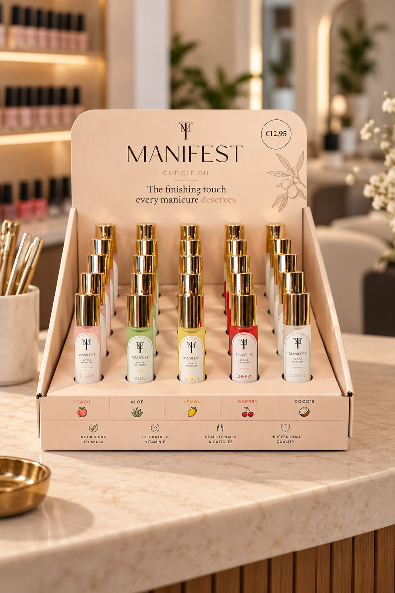 MANIFEST - Cuticle oil stand met rollers