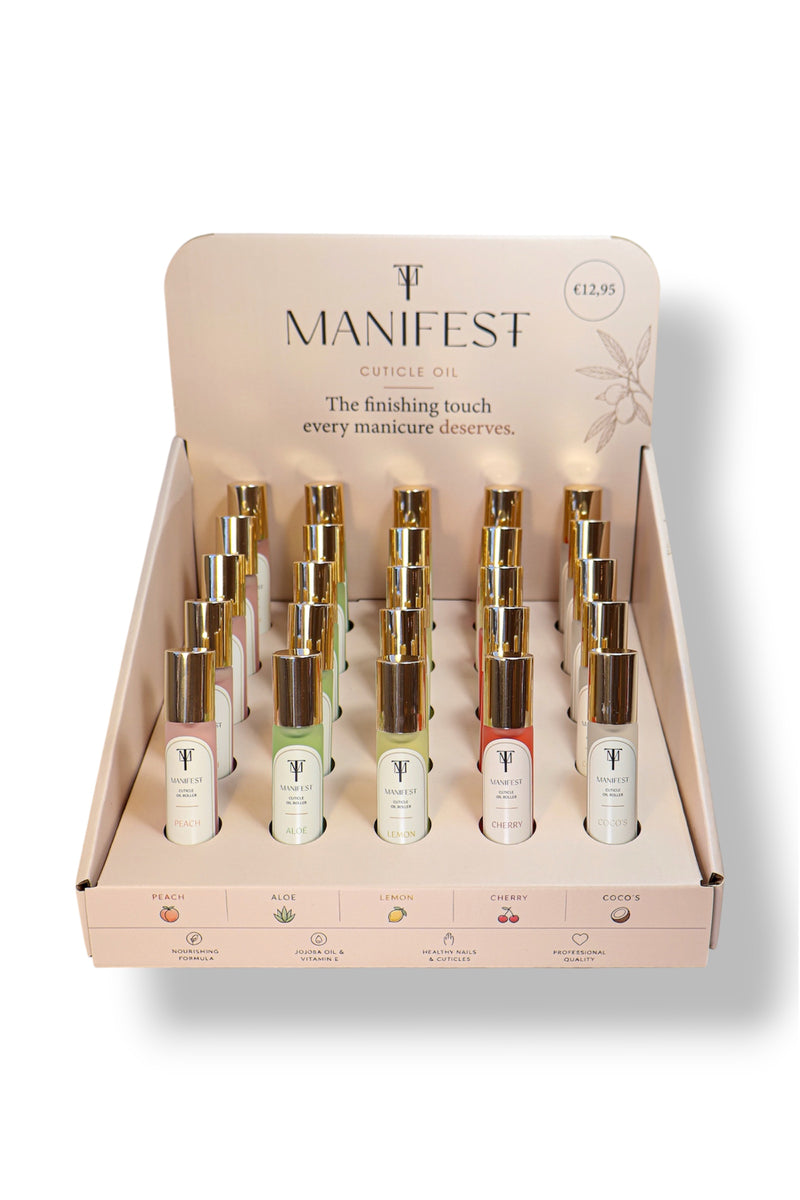 MANIFEST - Cuticle oil stand met rollers